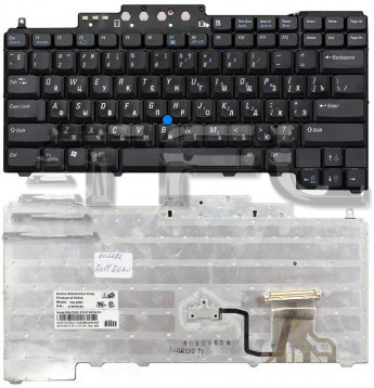 <!--Клавиатура для ноутбука Dell Latitude D620 D630 D820 D830 с трек-поинтом (черная)-->