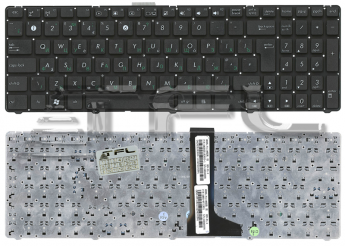 <!--Клавиатура для ноутбука Asus U56E без рамки (черная) (вертикальный Enter)-->