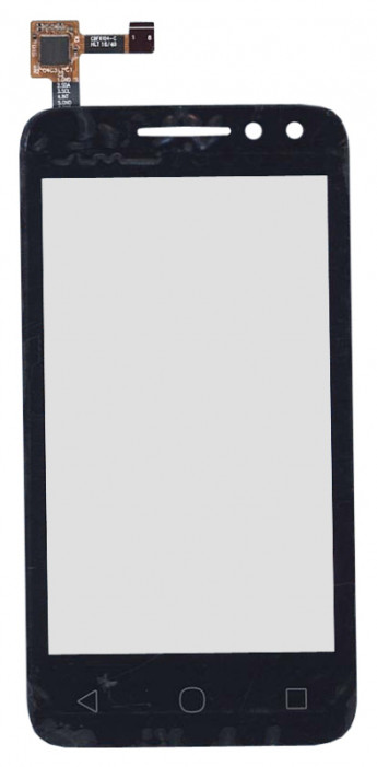 <!--Сенсорное стекло (тачскрин) для Alcatel OneTouch Pixi 4 4034D (черный)-->