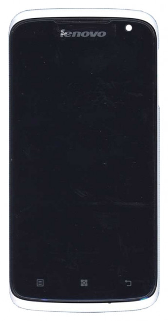 <!--Модуль (матрица + тачскрин) для Lenovo S820 с белой рамкой (черный)-->