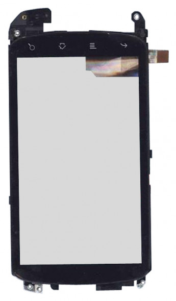 <!--Сенсорное стекло (тачскрин) для HTC Nexus One с рамкой (черный)-->
