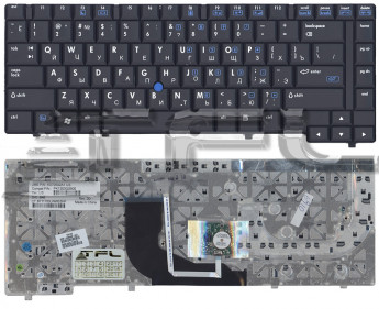 <!--Клавиатура для ноутбука HP Compaq 6910 6910p  с трек-поинтом (черная)-->