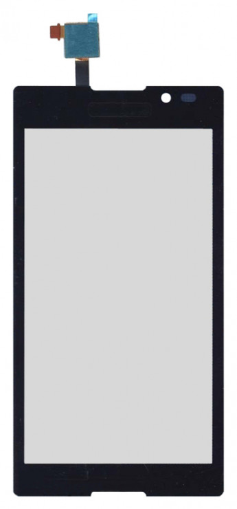 <!--Сенсорное стекло (тачскрин) для Sony Xperia C (черный)-->