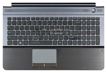 <!--Клавиатура для ноутбука Samsung RC510 с серым корпусом (черная)-->