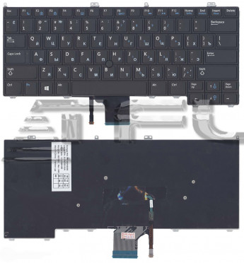 <!--Клавиатура для ноутбука Dell Latitude e7440 e7420 (черная)-->