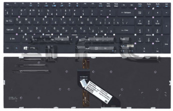 <!--Клавиатура для ноутбука Acer Aspire 5755 5755G 5830 5830G 5830T 5830TG с подсветкой (черная) -->