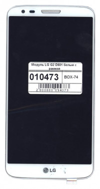<!--Модуль (матрица + тачскрин) для LG G2 D801 с рамкой (белый)-->