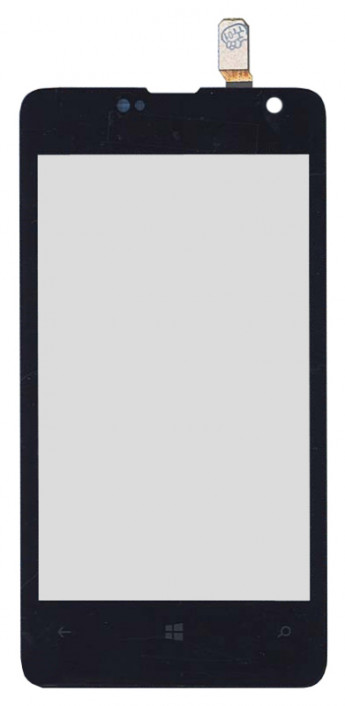 <!--Сенсорное стекло (тачскрин) для Microsoft Lumia 430 Dual Sim (черный)-->