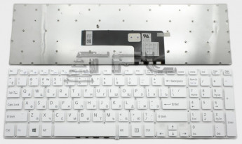 <!--Клавиатура для Sony SVF15 series, RU (белая) (новая, дефект кнопки Pdown)-->