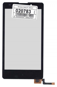 <!--Сенсорное стекло (тачскрин) для Nokia X+ (черный)-->