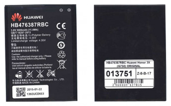 <!--Аккумуляторная батарея HB476387RBC для Huawei Honor 3X (G750) (Brand)-->