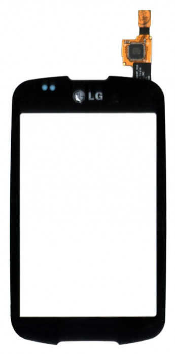 <!--Сенсорное стекло (тачскрин) для LG Optimus One P500 (черный)-->