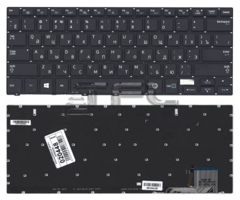 <!--Клавиатура для ноутбука Samsung NP530U4E с подсветкой (черная)-->