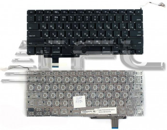 <!--Клавиатура для ноутбука Apple Macbook A1297 плоский Enter (черная)-->