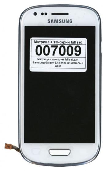 <!--Модуль (матрица + тачскрин) для Samsung Galaxy S3 III mini GT-I8190 с рамкой (белый)-->