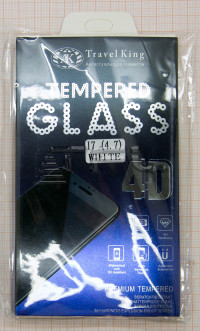 <!--Противоударное стекло 4D для Apple iPhone 7 (белый)-->
