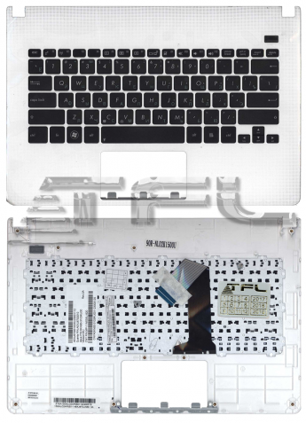 <!--Клавиатура для ноутбука Asus X301A с белым корпусом (черная)-->