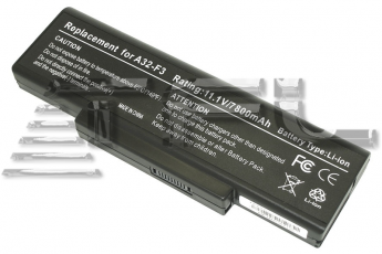 <!--Аккумуляторная батарея A32-F3 для Asus A9, F2, F3, S9, Z series 7800mAh -->