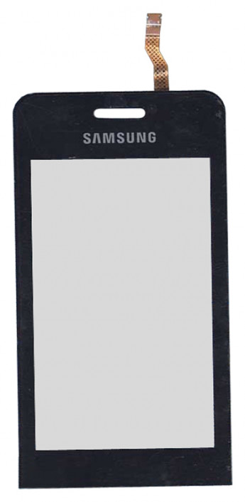 <!--Сенсорное стекло (тачскрин) для Samsung Wave 723 GT-S7230 (черный)-->