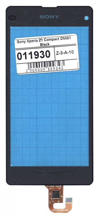 <!--Сенсорное стекло (тачскрин) для Sony Xperia Z1 Compact D5503 (черный)-->