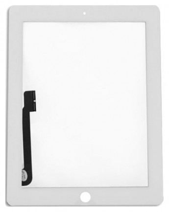 <!--Сенсорное стекло (тачскрин) для iPad 3/4 (белый)-->