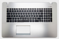 Клавиатура для Asus X750VB-3C, с корпусом, 90NB01K2-R31RU0 (серебро)