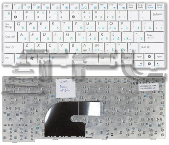 <!--Клавиатура для ноутбука Asus Eee PC mk90h (белая)-->