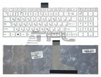 <!--Клавиатура для ноутбука Toshiba l50d-a l70-a s50-a s50d-a s70d-a (белая)-->