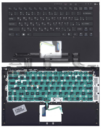 <!--Клавиатура для ноутбука Sony svz13 с корпусом (черная)-->