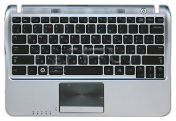 <!--Клавиатура для ноутбука Samsung NF310 с серебристым корпусом, BA75-02753C (черная)-->