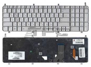 <!--Клавиатура для ноутбука HP PAVILION HDX18 с подсветкой (серебро)-->