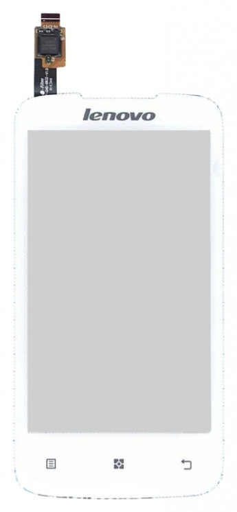 <!--Сенсорное стекло (тачскрин) для Lenovo A376 (белый)-->