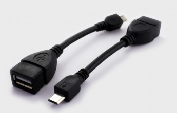 <!--OTG кабель microUSB-USB-->
