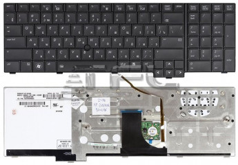 <!--Клавиатура для ноутбука HP Elitebook 8740W с подсветкой (черная)-->