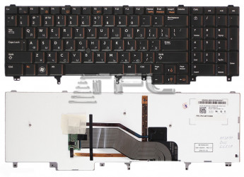 <!--Клавиатура для ноутбука Dell Latitude E6520 E6530 E6540 с подсветкой (черная)-->