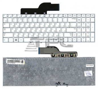 <!--Клавиатура для ноутбука Samsung 300E5A 300V5A 305V5A 305E5  NV300V5A (белая)-->