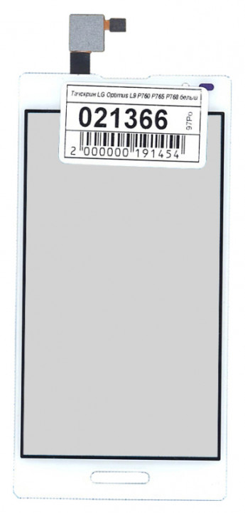 <!--Сенсорное стекло (тачскрин) для LG Optimus L9 ( P760 ) (белый)-->
