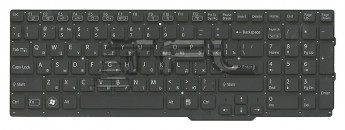 <!--Клавиатура для ноутбука Sony VAIO SVS15 с подсветкой и корпусом (черная)-->