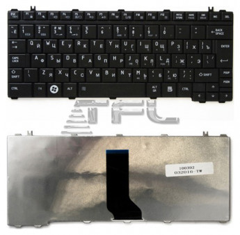 <!--Клавиатура для ноутбука Toshiba M800 U400 U405 глянец (черная)-->