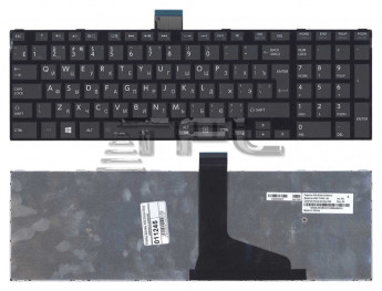 <!--Клавиатура для ноутбука Toshiba Satellite C55 C55-A C55dt с рамкой (черная)-->