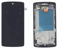 <!--Модуль (матрица + тачскрин) для LG Nexus 5 D820 с рамкой (черный)-->