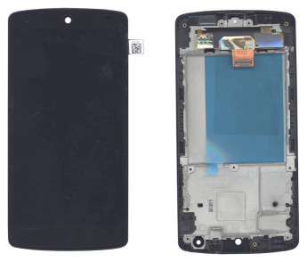 <!--Модуль (матрица + тачскрин) для LG Nexus 5 D820 с рамкой (черный)-->