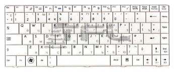 <!--Клавиатура для ноутбука MSI X-Slim X300 X320 X340 X400 U210 EX460 U250 (белая)-->