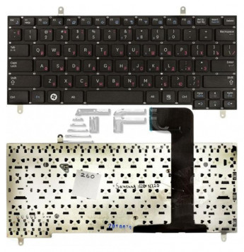 <!--Клавиатура для ноутбука Samsung N210 N220 (черная)-->