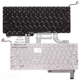 <!--Клавиатура для ноутбука Apple A1286 с SD плоский ENTER (черная)-->