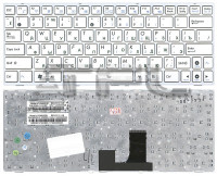 Клавиатура для ноутбука Asus 1005HA с рамкой (белая)