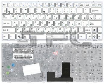 <!--Клавиатура для ноутбука Asus 1005HA с рамкой (белая)-->