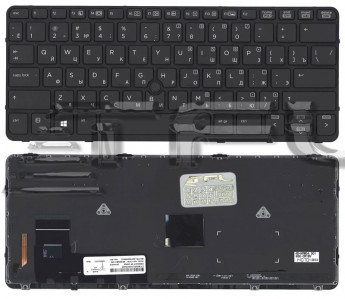 <!--Клавиатура для HP EliteBook 720 G1с подсветкой (черная)-->