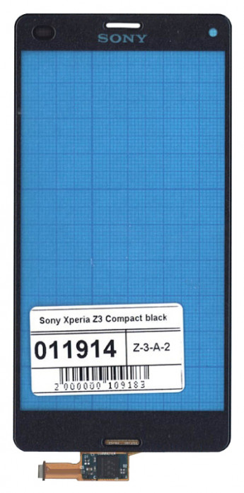<!--Сенсорное стекло (тачскрин) для Sony Xperia Z3 Compact (черный)-->