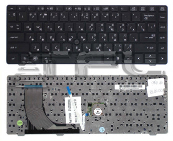 <!--Клавиатура для ноутбука HP 6360b с рамкой (черная)-->